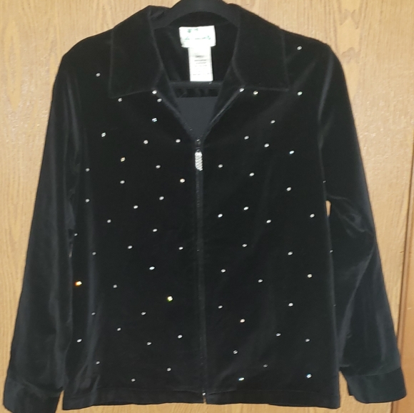 VINTAGE-THE QUACKER FACTORY Cotton Shacket with Rhinestones - Picture 9 of 9